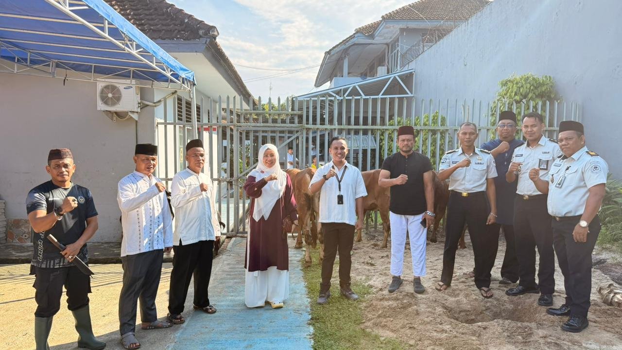 Lembaga Pemasyarakatan Kelas IIB Tanjungpandan Gelar Sholat Idul Adha 1447 H dan Pemotongan Hewan Kurban, Perkuat Nilai Kebersamaan dan Kepedulian